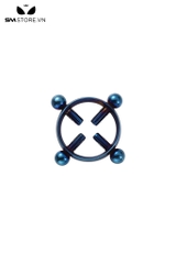 SMT2618 - Một cặp kẹp núm vú inox tròn 4 đinh tháo rời dài 21mm