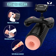 SMT2720 - Cốc thủ dâm tự đông rung hút có chỗ gắn điện thoại