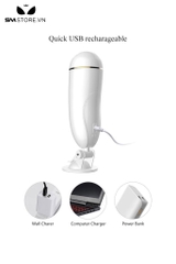 SMT2501 - Cốc thủ dâm gắn tường silicon Fox rung 7 tần số dài 256mm