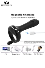 SMT1201 - Vòng rung tình yêu có 9 tần số kèm dương vật silicon