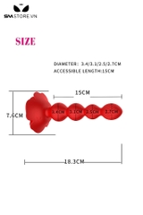 SMT1712 - Anal bead xoắn hình bông hoa hồng có 10 tần số rung
