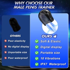 SMT2367 - Cốc thủ dâm rung đầu dương vật có 10 tần số sạc điện