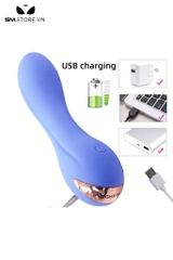 SMT2617 - Máy rung âm vật cong có 10 chế độ rung sạc điện dài 115mm