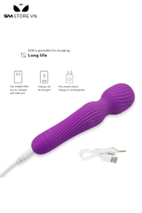 SMT2704 - Chày rung tình yêu kẻ ngang rung 10 chế độ sạc điện