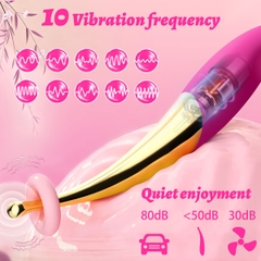 SMT2362 - Máy rung có 10 chế độ hình que cong silicon dài 15.6cm