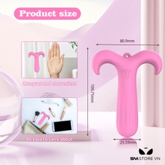 SMT2268 - Máy rung ngụy trang sừng con bạch dương hồng dài 10cm