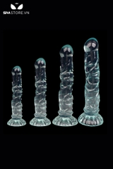 SMT1348 - Dương vật giả silicon màu trong suốt có 4 kích cỡ