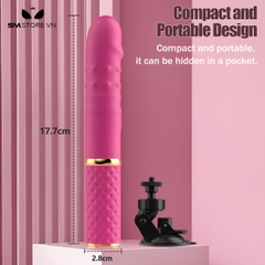 SMT2737 - Máy làm tình mini rung thụt xoay có đế dài 17.7cm