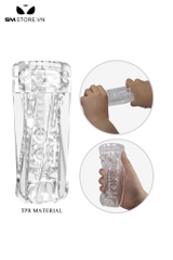 SMT2770 - Cốc thủ dâm trong suốt có rung Pretty Love tháo rời dài 19cm