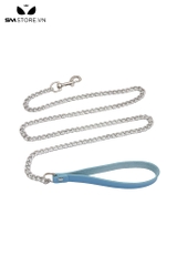 SMT285 - dây xích kim loại cổ SM chất liệu tay câm da PU dài 98cm