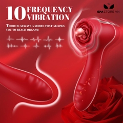 SMT2828 - Máy rung âm vật bông hoa hồng có 10 chế độ sạc điện