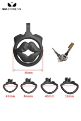 SMT2685 - Khóa trinh tiết nắp nồi nhựa hình môi kèm 4 vòng khóa