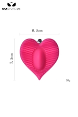 SMT1119 - Trứng rung silicon mini hình trái tim có gai dài 7.5cm