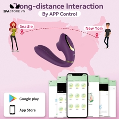 SMT1129 - Máy rung silicon massage âm vật và núm vú điều khiển qua APP