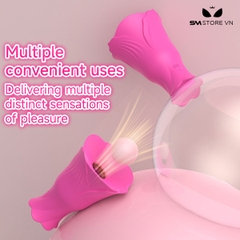 SMT2604 - Máy rung hút ngực hình bông hoa dài 7cm sạc điện