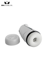 SMT299 - Cốc thủ dâm silicon với 12 chế độ dài 260mm màu trắng