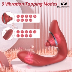 SMT2015 - Máy rung hạt xoay silicon có 9 tần số sạc điện dài 12.8cm