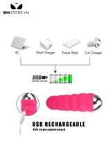 SMT2235 - Máy rung 10 tần số sạc điện điều khiển mini từ xa dài 88mm