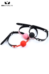 SMT022 - ball gag silicon đường kính 4cm 3 màu đen đỏ hồng