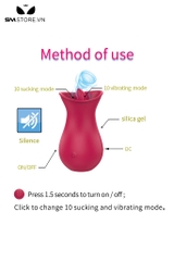 SMT2784 - Lưỡi rung tình yêu ngụy trang nụ hoa sạc điện dài 97mm