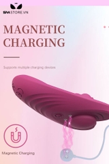 SMT2813 - Máy rung âm vật bông hoa hồng có hình trái tim sạc điện