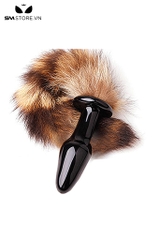 SMT1683 - Đuôi cáo cosplay với phích cắm thủy tinh dài 37cm