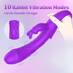 SMT2729 - Máy rung tai thỏ cầm tay có 10 chế độ dài 221mm sạc điện