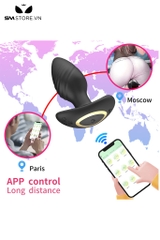 SMT1026 - Butt plug xoắn ốc hậu môn rung ngoáy 360 độ điều khiển từ xa