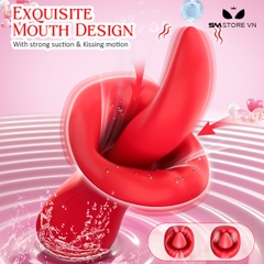 SMT1631 - Lưỡi rung silicon liếm hút có 10 tần số dài 16cm sạc điện