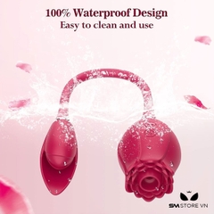 SMT2284 - Trứng rung hút bông hoa hồng có 10 chế độ sạc điện