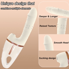 SMT2736 - Máy làm tình cầm tay có đế để tường rung hút 10 tần số