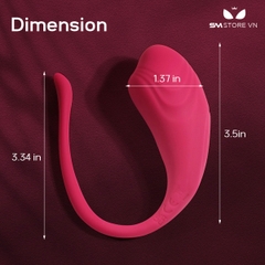 SMT1957 - Trứng rung điều khiển từ xa có độ ồn thấp dài 10.2cm