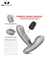 SMT1507 - Butt plug hậu môn silicon điều khiển mini 16 chế độ rung