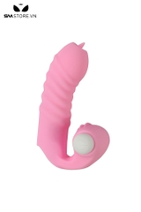 SMT1229 - Ngón tay rung silicon dương vật giả có lưỡi dài 8.5cm
