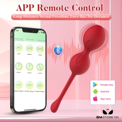 SMT2454 - Bóng tập kegel silicon rung 9 tần số điều khiển qua APP