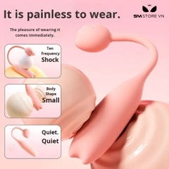 SMT1663 - Trứng rung 2 đầu điều khiển qua APP dùng sạc dài 76.3mm