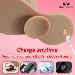 SMT2363 - Dương vật giả có đế với chức năng rung và sưởi ấm dài 22cm