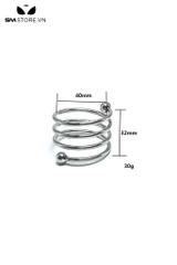 SMT559 - Vòng đeo cu inox hình lò xo có bi với 5 phiên bản khác nhau