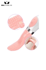SMT513 - Luỡi rung silicon có gai màu hồng sạc pin tiện lợi