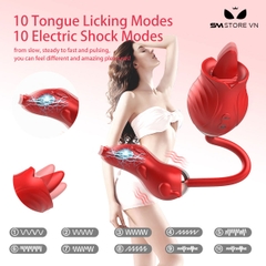 SMT2827 - Trứng rung 2 đầu có lưỡi liếm ngụy trang con chuột sạc điện