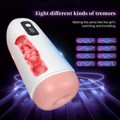 SMT2949 - Cốc thủ dâm có rung 8 tần số FOX sạc điện dài 185mm