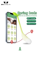 SMT1248 - Trứng rung silicon mini cỏ mầm có 9 tần số chống nước