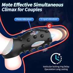 SMT372 - Vòng đeo dương vật có bi kèm 10 chế độ dài 129mm