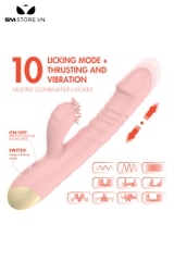 SMT2507 - Máy rung 2 đầu có 10 chế độ rung đầu dương vật sạc điện