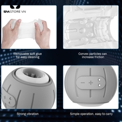SMT1391 - Cốc thủ dâm silicon tăng kích thước dildo có 6 chế độ rung