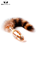 SMT1683 - Đuôi cáo cosplay với phích cắm thủy tinh dài 37cm