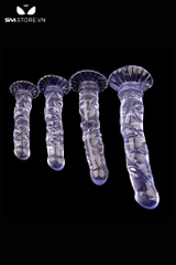 SMT1348 - Dương vật giả silicon màu trong suốt có 4 kích cỡ