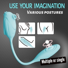 SMT1696 - Trứng rung silicon 2 đầu có 10 chế độ hút dài 31cm