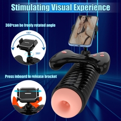 SMT2720 - Cốc thủ dâm tự đông rung hút có chỗ gắn điện thoại