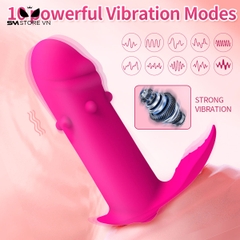 SMT1360 - Máy rung có 10 chế độ hình dương vật silicon điều khiển APP